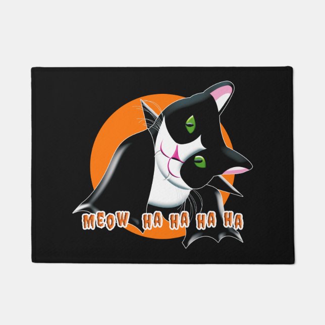 Halloween Cat Doormat (Front)