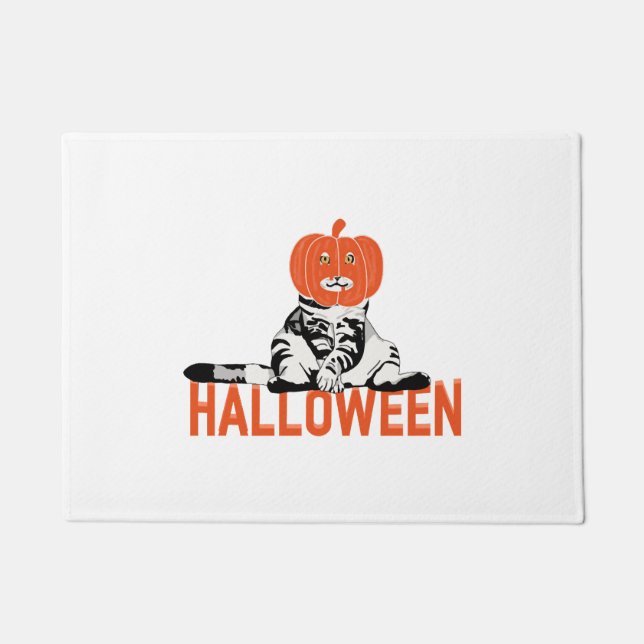 Halloween Cat             Doormat (Front)