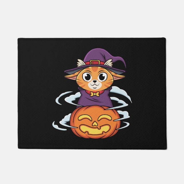 Halloween Cat                        Doormat (Front)