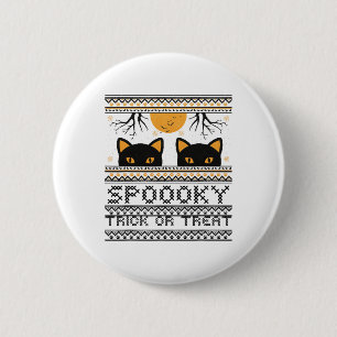 Halloween-cat Eyes Spooky Trick Or Treat Trendy Gr 6 Cm Round Badge