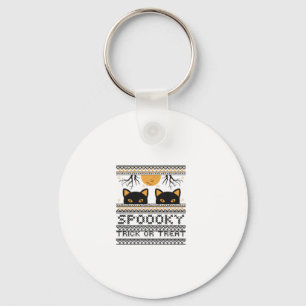 Halloween-Cat Eyes Spooky Trick or Treat Trendy Gr Key Ring