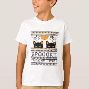 Halloween-cat Eyes Spooky Trick Or Treat Trendy Gr T-Shirt