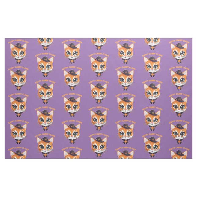 Halloween Cat Fabric (Fat Quarter)