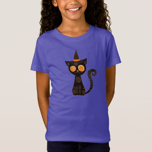 Halloween/cat//fall /whimsical T-Shirt (Front)