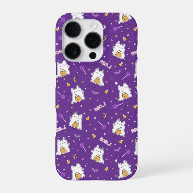 Halloween Cat Ghost  iPhone Case (Back)