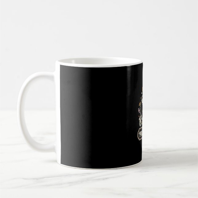 Halloween Cat Ghost Magic Coffee Mug (Left)