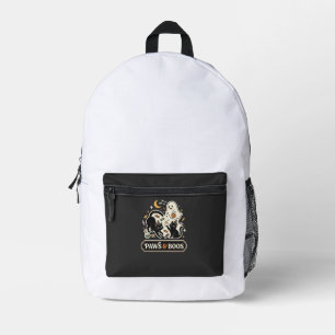 Halloween Cat Ghost Magic Printed Backpack