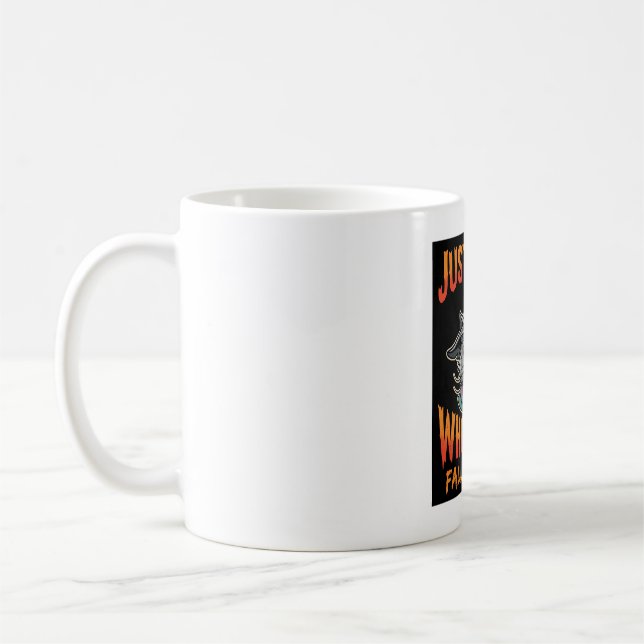 Halloween Cat Girl Witch Hat Fall Design Coffee Mug (Left)