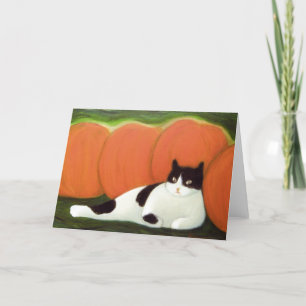 Halloween Cat Greeting Card