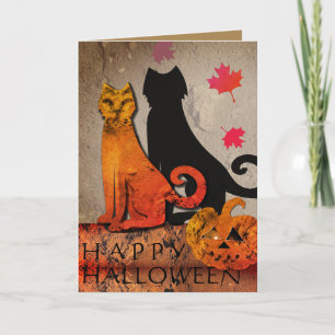 Halloween Cat Greeting Card