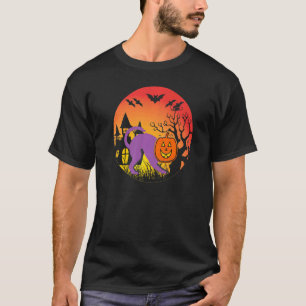 Halloween Cat Haunted Mansion Witch Bats T-Shirt