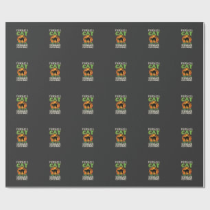 Halloween Cat Human Costume Funny Design Wrapping Paper