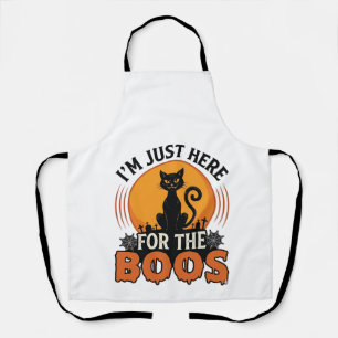 Halloween Cat I’m Just Here for the Boos Apron