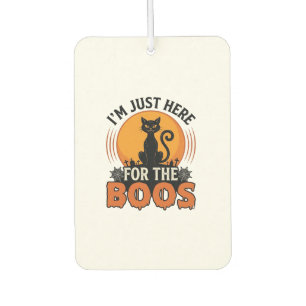Halloween Cat I’m Just Here for the Boos Car Air Freshener