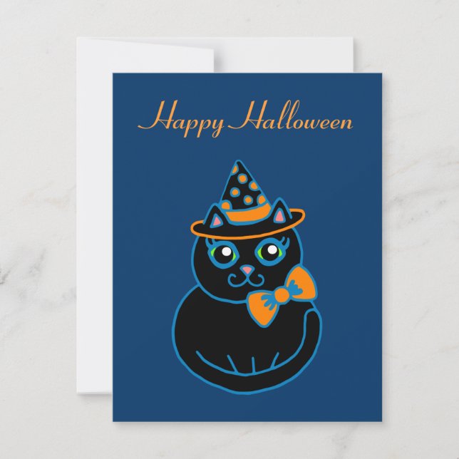 Halloween Cat Invitations (Front)