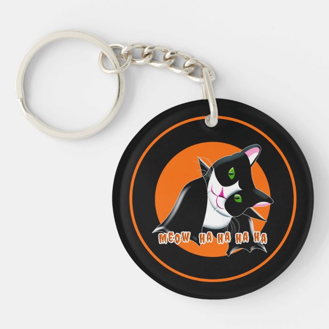 Halloween Cat Key Ring (Front)