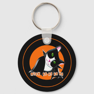 Halloween Cat Key Ring