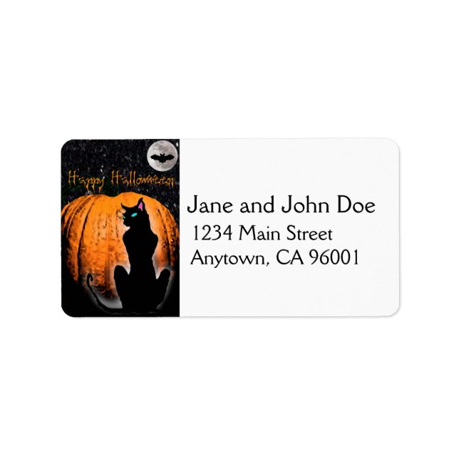 Halloween Cat Label (Front)