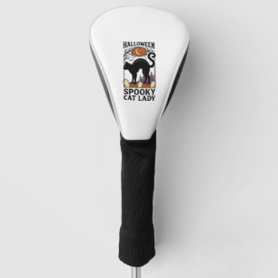 Halloween Cat Lady Vintage Black Cat Shirt_1 Golf Head Cover