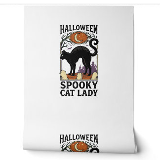 Halloween Cat Lady Vintage Black Cat Shirt_1 Wallpaper