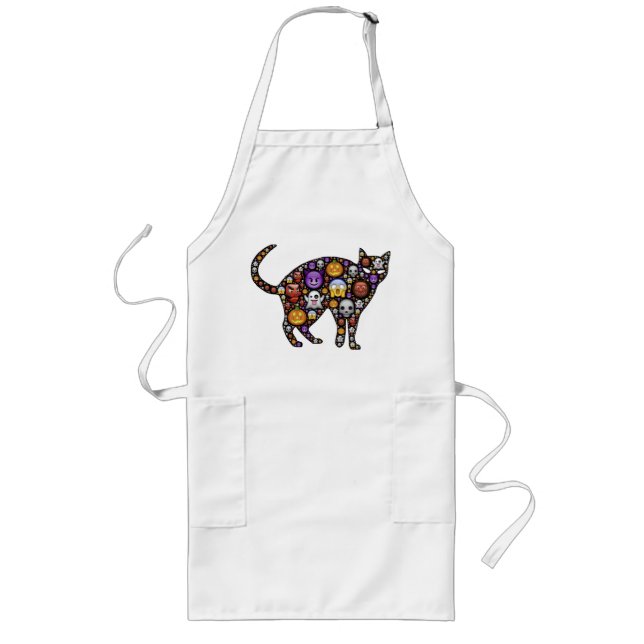 HALLOWEEN CAT LONG APRON (Front)