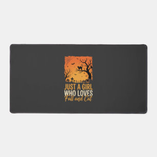 Halloween Cat Lover Fall Sunset Graphic Desk Mat
