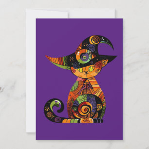 Halloween cat/magical/whimsical holiday card