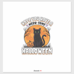 Halloween Cat Meow-Some Vintage Engraving Design_1