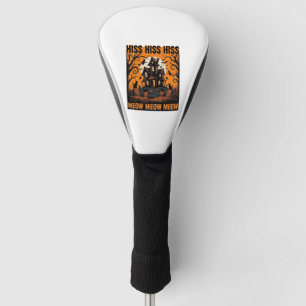 Halloween Cat Meow Spooky Vintage Witch House Golf Head Cover