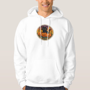 Halloween Cat Meowgical Pumpkins Embroidery Design Hoodie