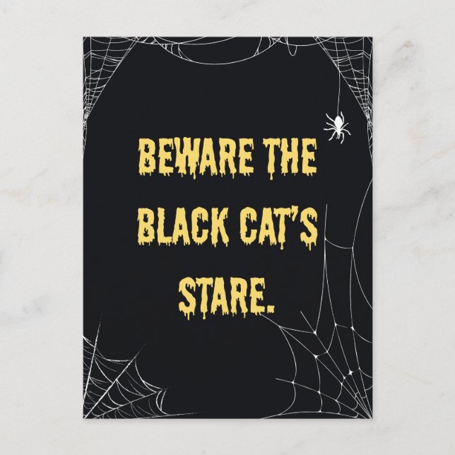 Halloween Cat Modern Postcard (Front)