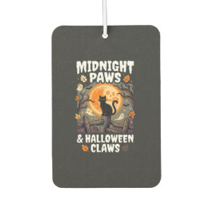 Halloween Cat Moon Mischief Car Air Freshener