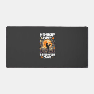 Halloween Cat Moon Mischief Desk Mat