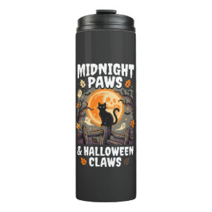 Halloween Cat Moon Mischief Thermal Tumbler