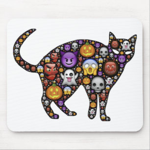 HALLOWEEN CAT MOUSE MAT