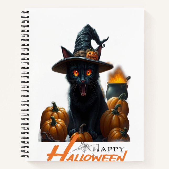 Halloween Cat  Notebook (Front)