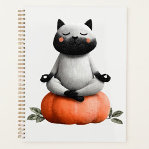 Halloween Cat on Pumpkin Design Planner
