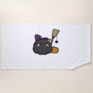 Halloween Cat Oversized T-Shirt Beach Towel