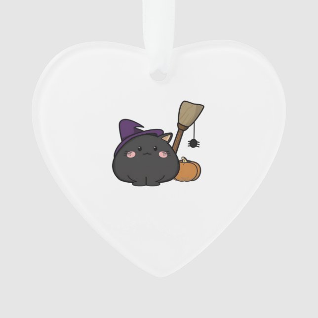 Halloween Cat Oversized T-Shirt Ornament (Front)