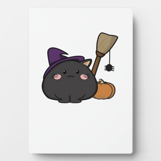 Halloween Cat Oversized T-Shirt Plaque (Front)