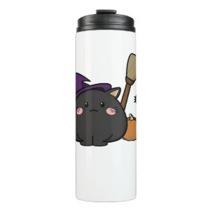 Halloween Cat Oversized T-Shirt Thermal Tumbler