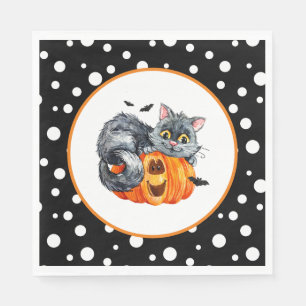 Halloween Cat Paper Napkins