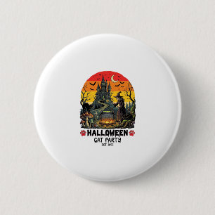 Halloween Cat Party Witch Cauldron Black Cats Haun 6 Cm Round Badge