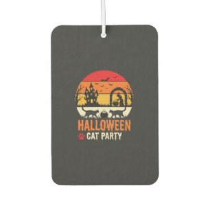 Halloween Cat Party Witch Cauldron Silhouette Desi Car Air Freshener
