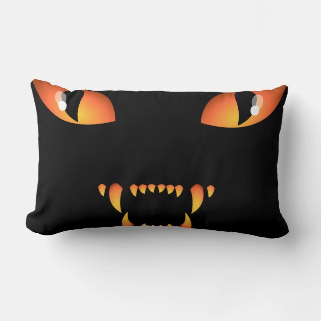 Halloween Cat Pillow Fun Cat Lover Gifts and Decor (Front)