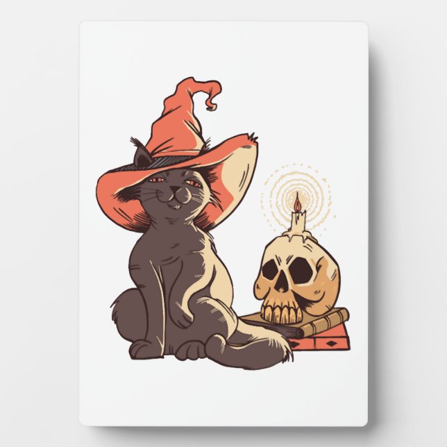 Halloween cat                             plaque (Front)