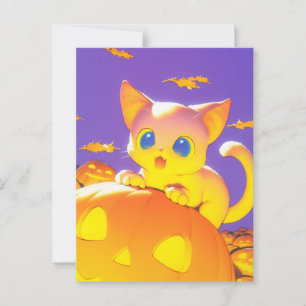 Halloween Cat Postcard