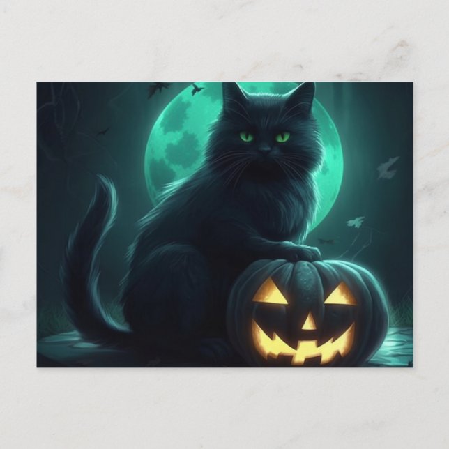 Halloween Cat Postcards (Front)