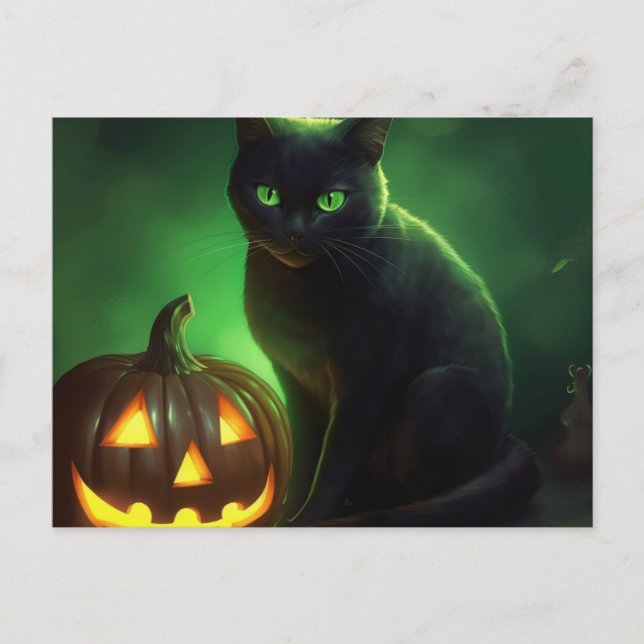 Halloween Cat Postcards (Front)