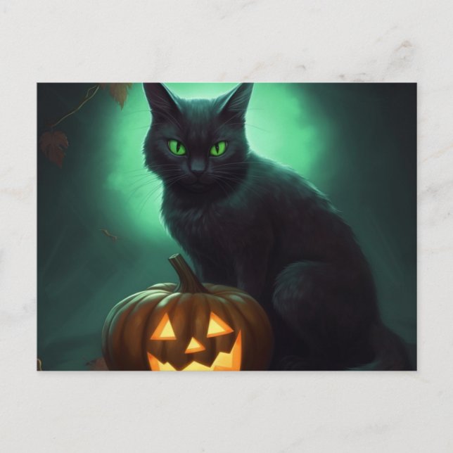 Halloween Cat Postcards (Front)